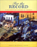 Cover: For the Record a Documentary History of America Volume 2 - W. W. Norton & Company