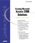 Cover: Creating Microsoft Access 2000 Solutions - Sams Publishing