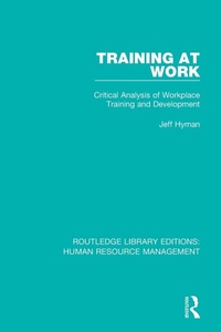 Enlarge image Cover: Training at Work - Routledge