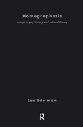 Cover: Homographesis - Routledge