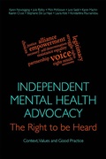 Cover: Independent Mental Health Advocacy - The Right to Be Heard - Jessica Kingsley Publishers