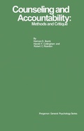 Cover: Counseling and Accountability - Elsevier