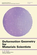 Cover: Deformation Geometry for Materials Scientists - Elsevier