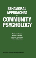 Cover: Behavioral Approaches to Community Psychology - Elsevier