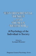 Cover: Environmental Design and Human Behavior - Elsevier