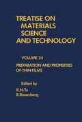 Cover: Preparation and Properties of Thin Films - Academic Press