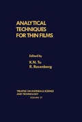 Cover: Analytical Techniques for Thin Films - Academic Press