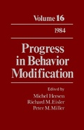 Cover: Progress in Behavior Modification - Academic Press
