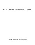 Cover: Proceedings of the Conference on Nitrogen as a Water Pollutant - Elsevier