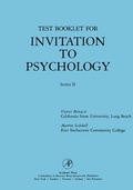 Cover: Test Booklet for Invitation to Psychology - Academic Press