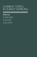 Cover: Current Topics in Survey Sampling - Academic Press
