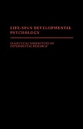 Cover: Life-Span Developmental Psychology - Academic Press