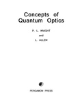 Cover: Concepts of Quantum Optics - Elsevier