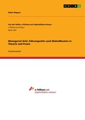 Cover: Managerial Grid. F&uuml;hrungsstile nach Blake/Mouton in Theorie und Praxis - GRIN Verlag