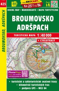 Abbildung von: Broumovsko, Adrspach / Braunau, Adersbach (Wander - Radkarte 1:40.000) - SHOcart