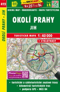 Abbildung von: Okolí Prahy - jih / Umgebung Prag - Süd (Wander - Radkarte 1:40.000) - SHOcart
