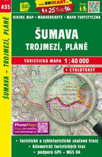 Abbildung von: Sumava - Trojmezí, Pláne / Böhmerwald - Dreiländereck, Hochebene (Wander - Radkarte 1:40.000) - SHOcart
