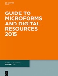Cover: Guide to Microforms and Digital Resources / Author Title and Subject Guide - De Gruyter Saur