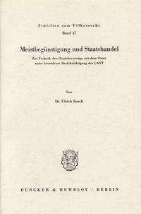 Abbildung von: Meistbegünstigung und Staatshandel - fibre