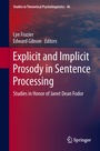 Cover: Explicit and Implicit Prosody in Sentence Processing - Springer