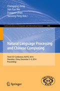 Cover: Natural Language Processing and Chinese Computing - Springer