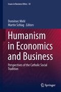 Cover: Humanism in Economics and Business - Springer
