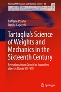Cover: Tartaglia's Science of Weights and Mechanics in the Sixteenth Century - Springer