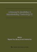 Cover: Advances in Machining & Manufacturing Technology IX - Trans Tech Publications Ltd
