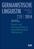 Cover: Fremd- und Lehnwortschatz im sprachhistorischen W&ouml;rterbuch - Georg Olms Verlag