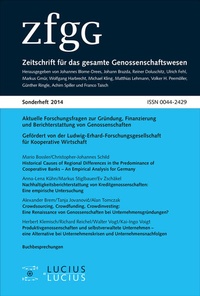 Abbildung von: Aktuelle Forschungsfragen zur Gründung, Finanzierung und Berichterstattung von Genossenschaften - De Gruyter Oldenbourg