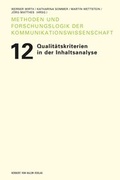 Cover: Qualit&auml;tskriterien in der Inhaltsanalyse - Herbert von Halem Verlag