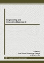 Cover: Engineering and Innovative Materials III - Trans Tech Publications Ltd