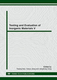 Enlarge image Cover: Testing and Evaluation of Inorganic Materials V - Trans Tech Publications Ltd