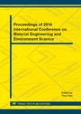 Cover: Proceedings of 2014 International Conference on Material Engineering and Environment Science - Trans Tech Publications Ltd