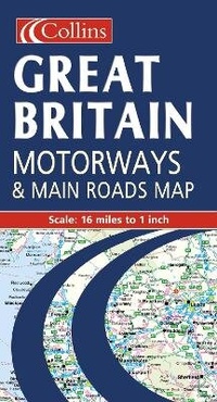 Abbildung von: Motorways and Main Roads Map Great Britain - Collins
