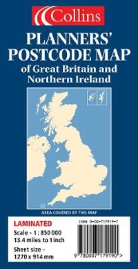 Abbildung von: Planners' Postcode Area Map of Great Britain and Northern Ireland - Collins