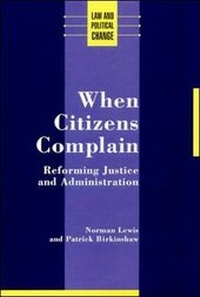 Abbildung von: WHEN CITIZENS COMPLAIN - Open University Press
