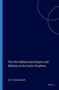 Cover: The Neo-Babylonian Empire and Babylon in the Latter Prophets - Scholars Press
