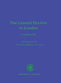 Enlarge image Cover: General Election in Lesotho - Commonwealth Secretariat