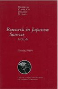Enlarge image Cover: Research in Japanese Sources - Center for Japanese Studies, University of Michigan
