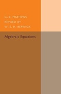 Cover: Algebraic Equations - Cambridge University Press
