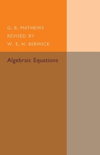 Abbildung von: Algebraic Equations - Cambridge University Press