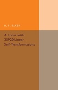 Cover: A Locus with 25920 Linear Self-Transformations - Cambridge University Press