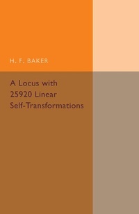 Abbildung von: A Locus with 25920 Linear Self-Transformations - Cambridge University Press