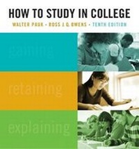 Enlarge image Cover: How to Study in College - Wadsworth Publishing Co Inc