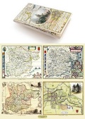 Cover: Essex 1610 - 1836 - Fold Up Map that features a collection of Four Historic Maps, John Speed's County Map 1610, Johan Blaeu's County Map of 1648, Thomas Moules County Map of 1836 and a Plan of Colchester 1805 by Cole and Roper. - Mapseeker Archive Publishing