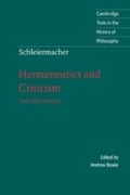 Cover: Schleiermacher: Hermeneutics and Criticism - Cambridge University Press
