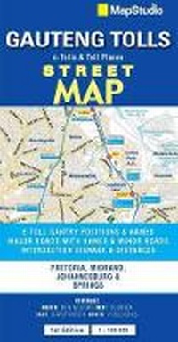 Abbildung von: Gauteng tolls street map - Map Studio