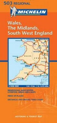 Abbildung von: Wales, West Country, Midlands - Michelin Maps