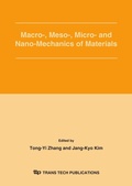 Cover: Macro-, Meso-, Micro- and Nano-Mechanics of Materials - Trans Tech Publications Ltd